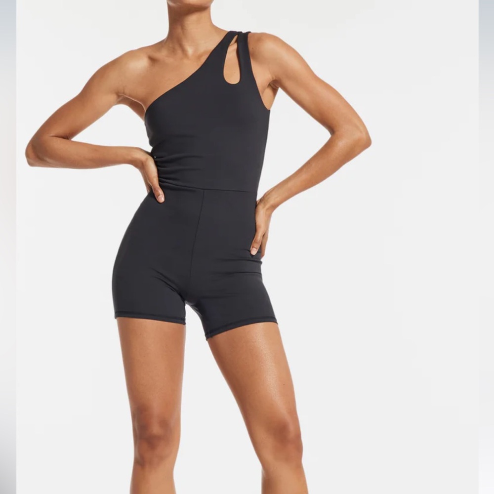 IVL collective one shoulder workout onesie